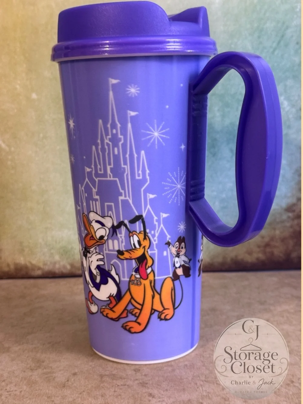 Disney Purple Mickey Mouse 100 Years Travel Tumbler